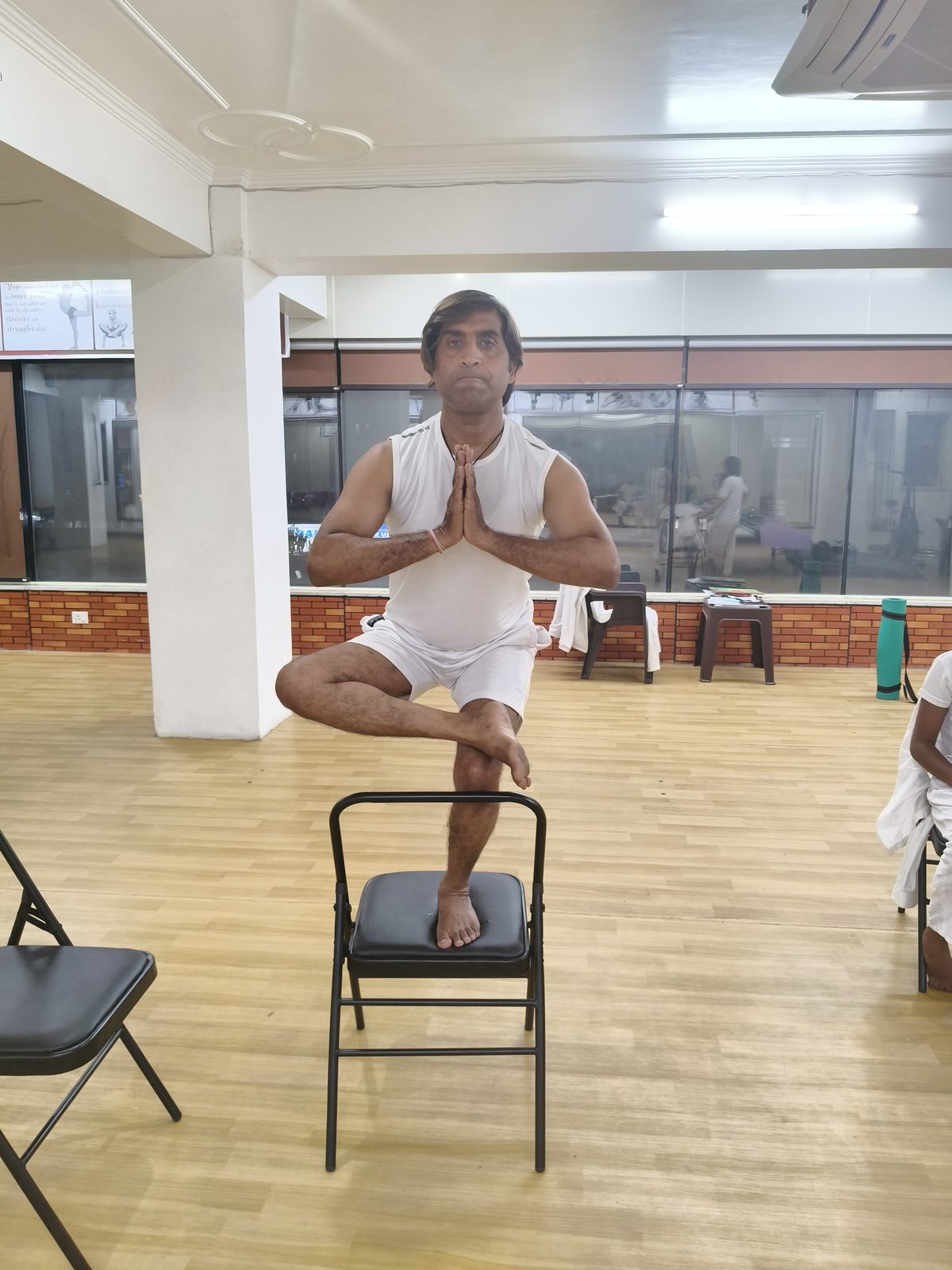 Iyengar yoga therapy class at Yog Arogyadham